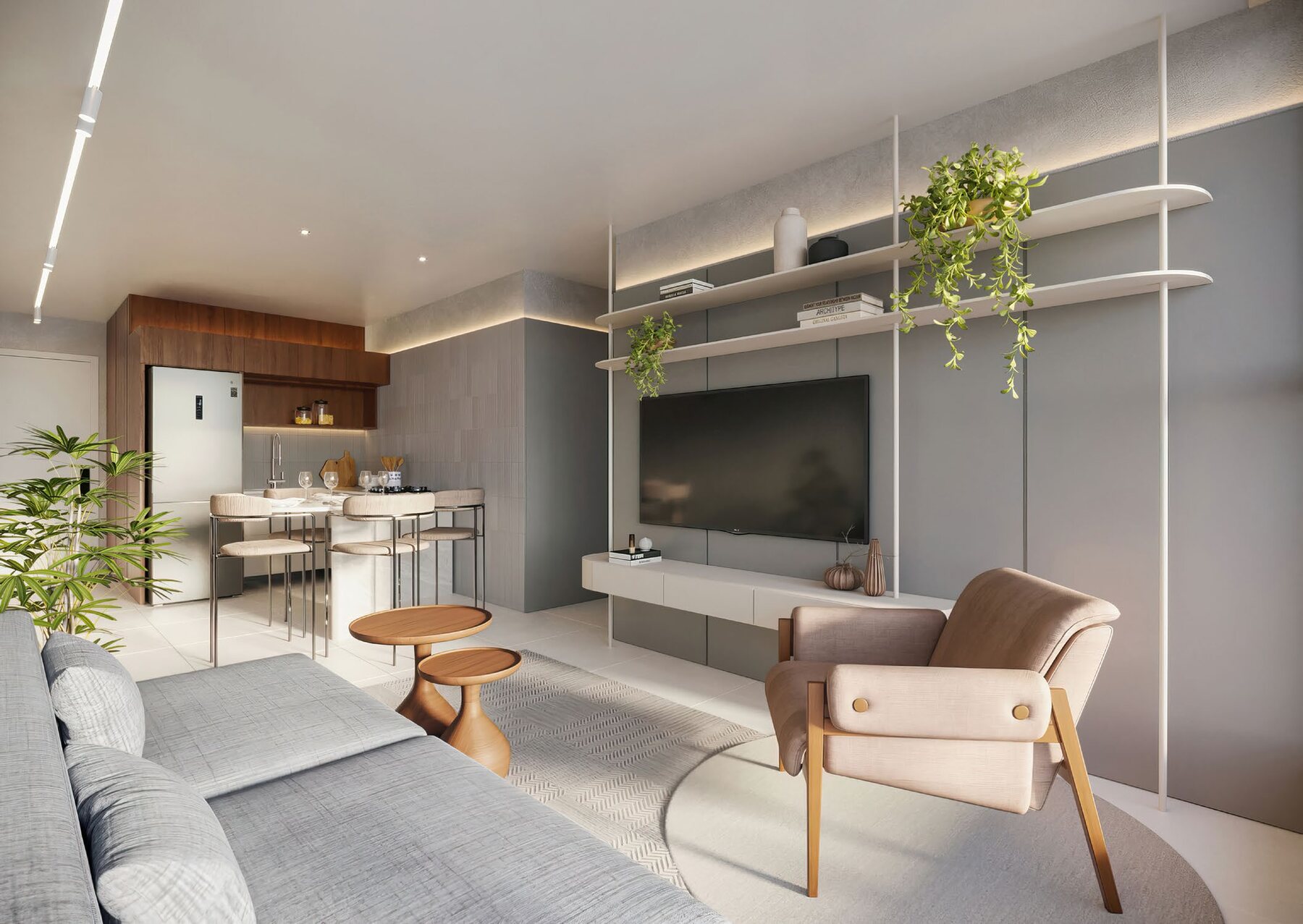 Apartamento decorado do Beach Class Natal