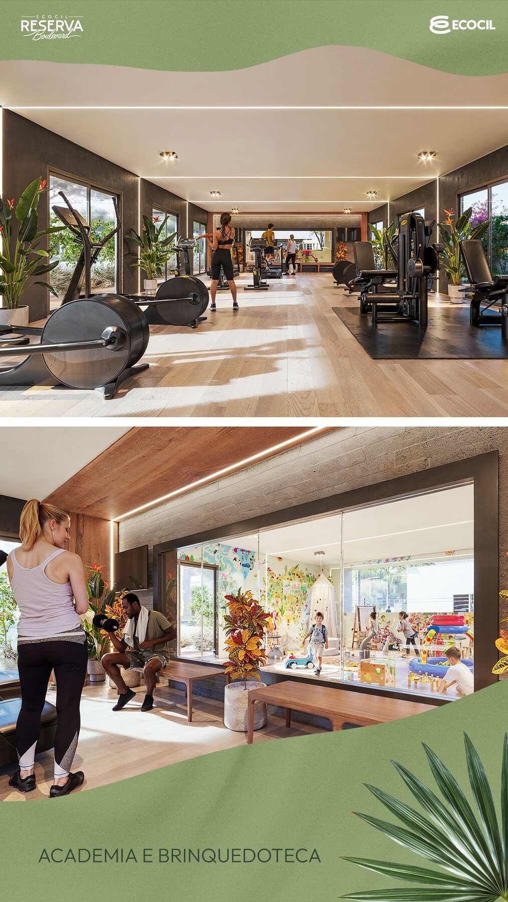 Academia e brinquedoteca do Reserva Boulevard